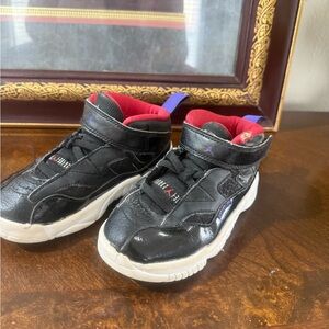 Jordan Kids Black and Red Sneakers